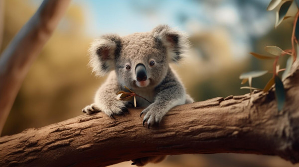 Koala sur eucalyptus