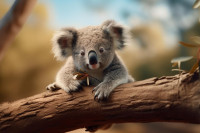 Koala sur eucalyptus